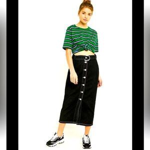 BDG Urban Outfitters denim button down pencil skirt